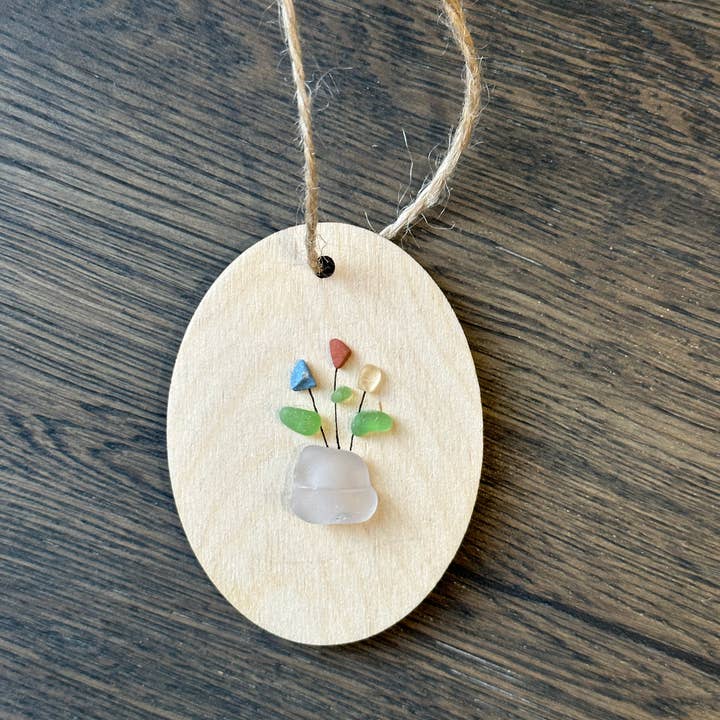 Decoración navideña costera, adorno navideño de playa, cristal marino para venta al por mayor de Craftify Mom