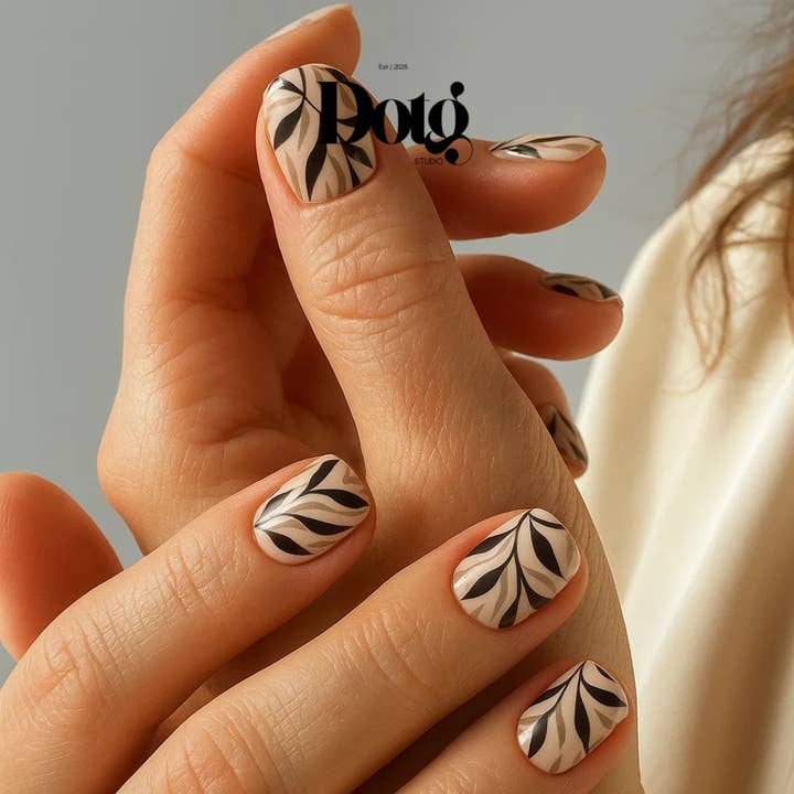 Nail Polish Wrap Fall DIY Manicure Nail Stickers Leaf Decals for wholesale by Design on The Go Studio
