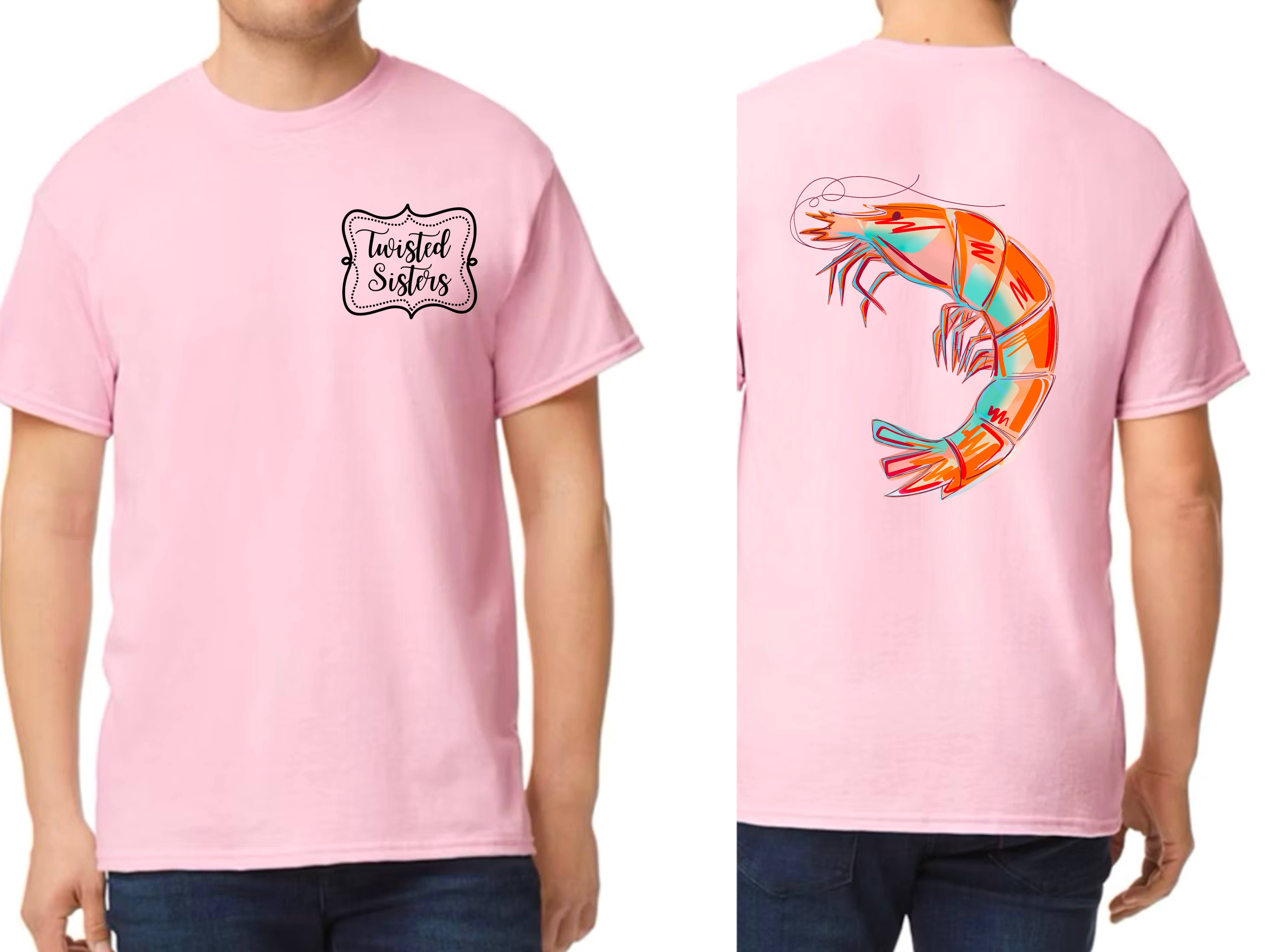 on the Bayou - Wholesale Screen Printed T-Shirt - Women's - shrimp coastal gulf t-shirt2