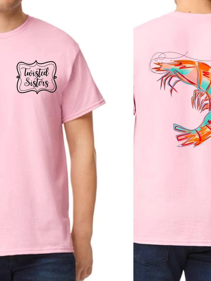 on the Bayou - Wholesale Screen Printed T-Shirt - Women's - shrimp coastal gulf t-shirt2