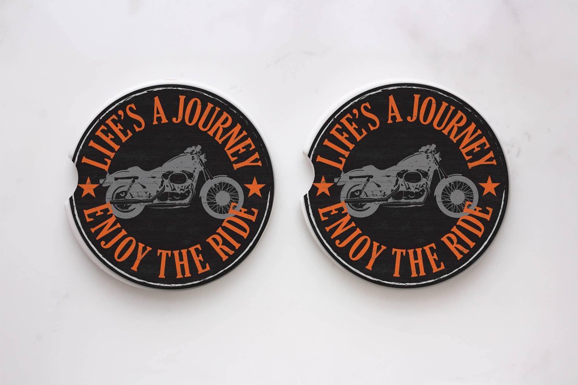 XO Wholesale - Vendita all'ingrosso Sottobicchiere per auto - Unisex - Sottobicchieri per auto Harley Davidson Life's A Journey0