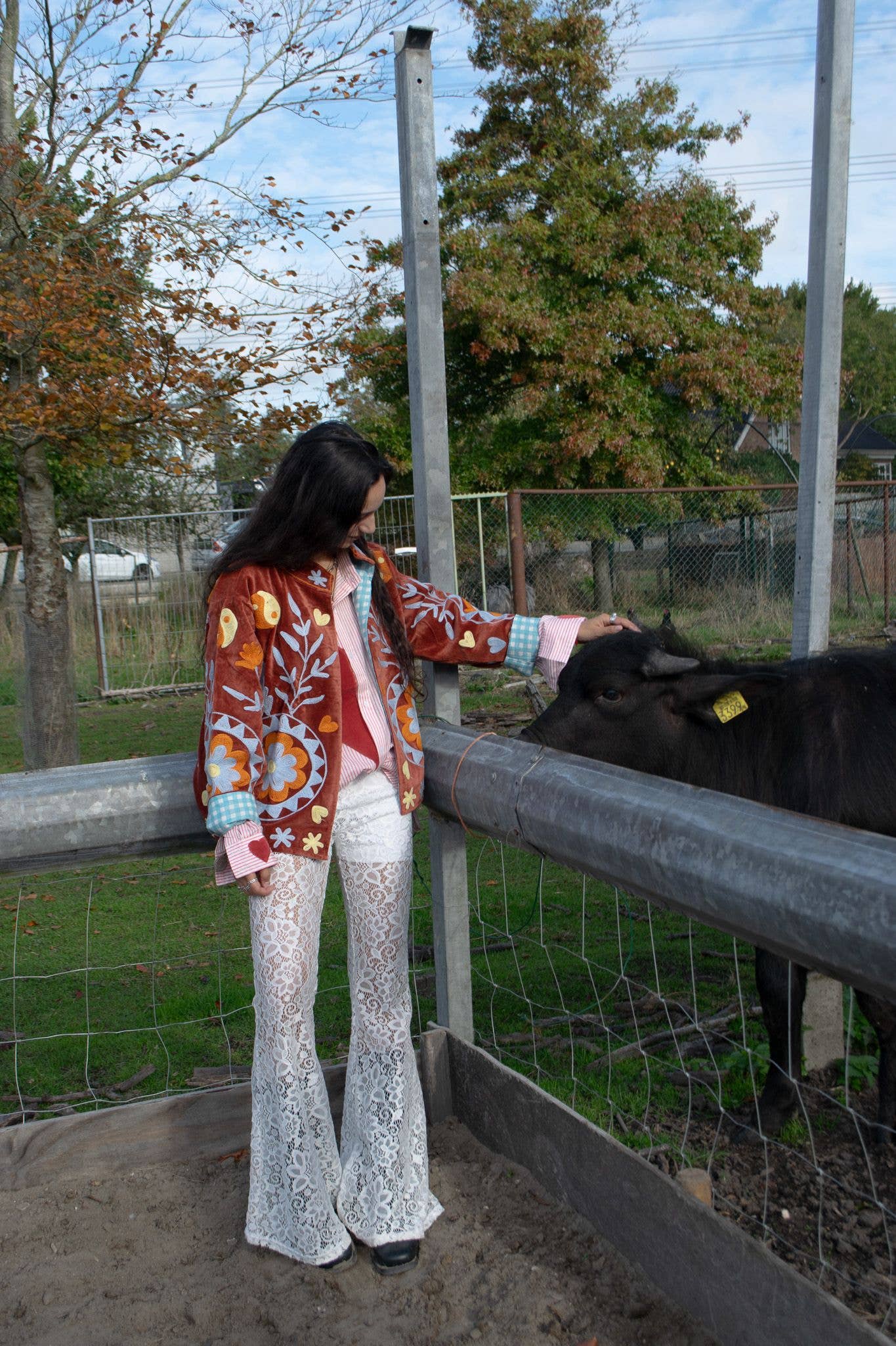 ToutVintage - Vente Veste – femme - Velours brique yingyang7