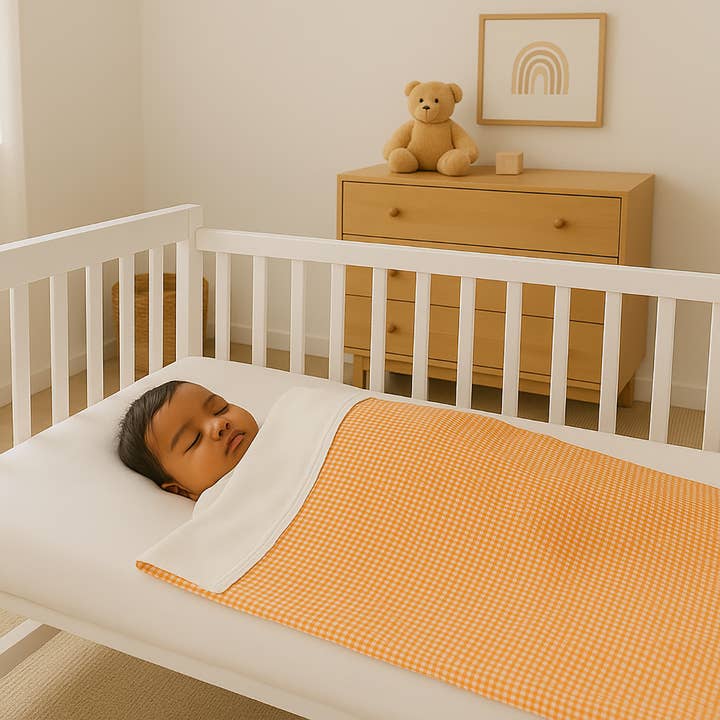 PAPATE - Wholesale Bedding Blanket - Kids & Baby - Organic Cotton Fleece Blanket - Vichy5