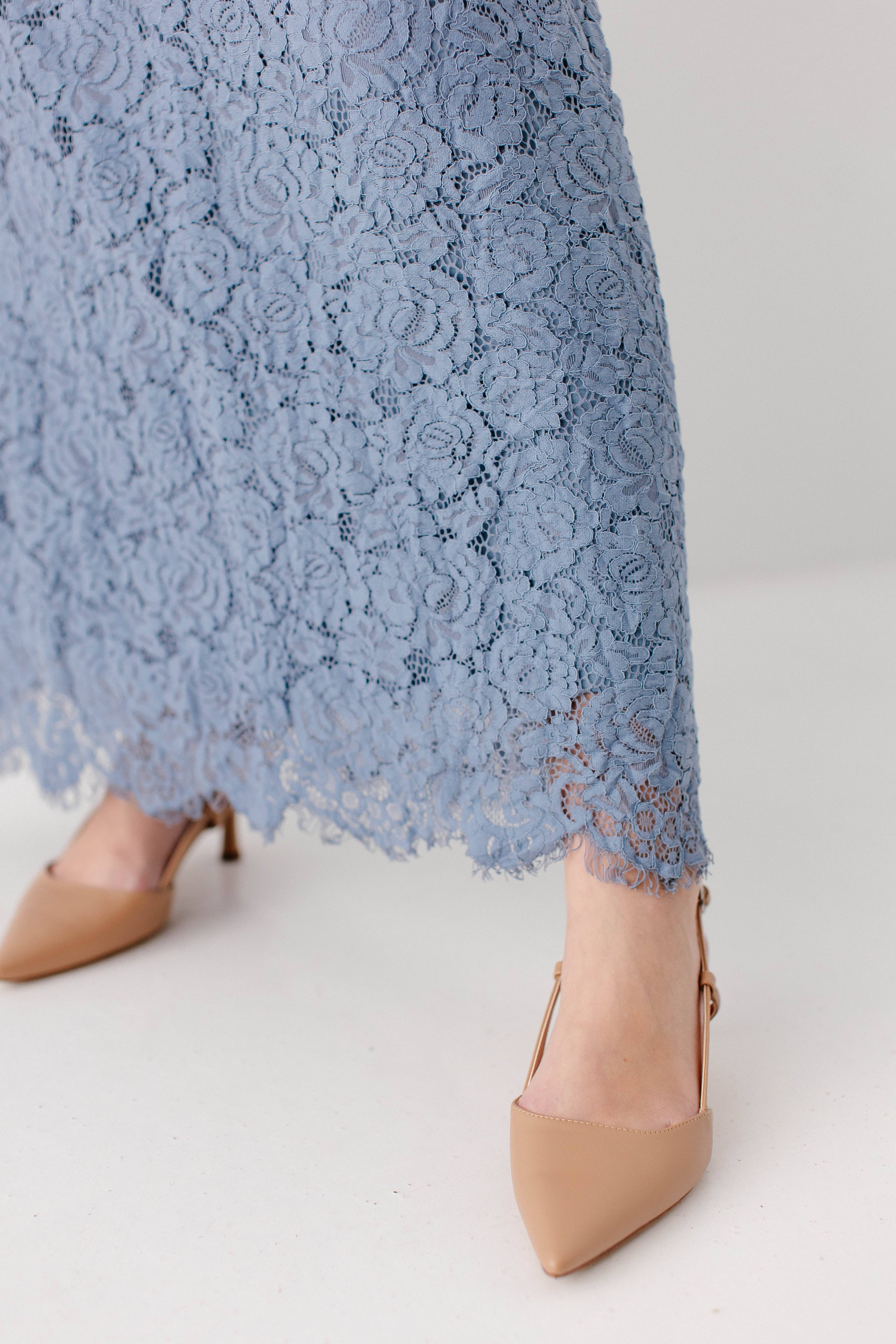 The Main Street Exchange - Wholesale Dress - Women's - 'Odessa' Round Neck Lace Maxi Dress16