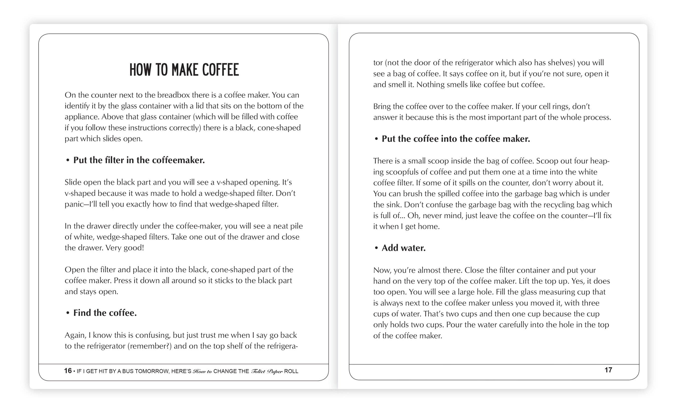 Willow Creek Press & Gifts - Wholesale Humor Book - If I Get Hit By A Bus Tomorrow, Here's How To Replace The Toilet Paper Roll Book3