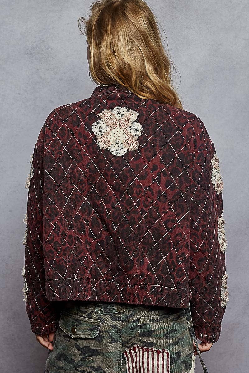 Pol Clothing - Wholesale Jacket - Women's - Mock neck balloon sleeve oversized fit quilted Jacket18