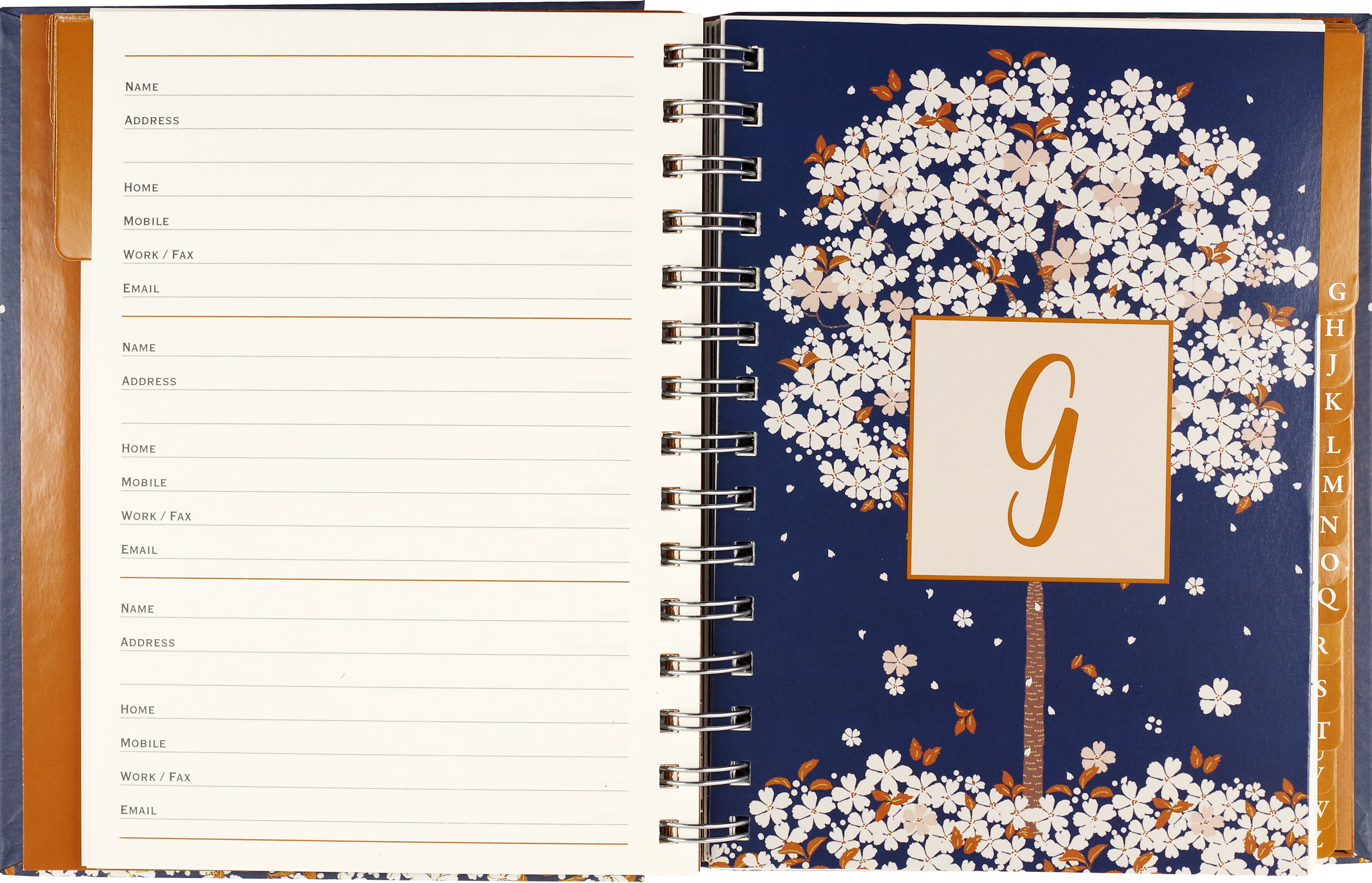 Peter Pauper Press - Wholesale Address Book - Falling Blossoms Large Address Book1
