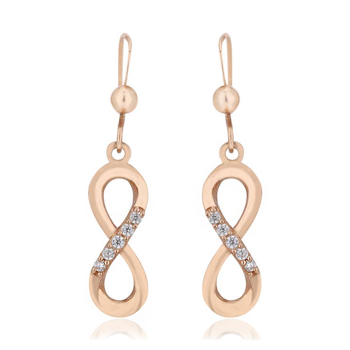 Dinglende Infinity øreringe for engroshandel hos Vanbelle