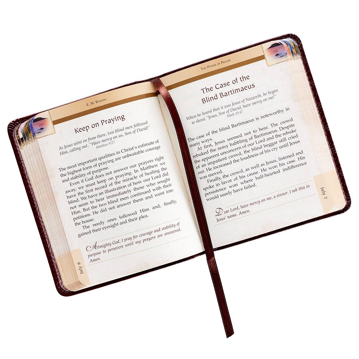 Christian Art Gifts - Wholesale Religion Book - One-Minute Devotions The Power of Prayer Faux Leather2