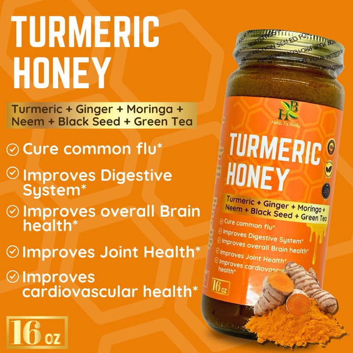 Herb To Body - Wholesale Honey - Turmeric Honey 16oz1