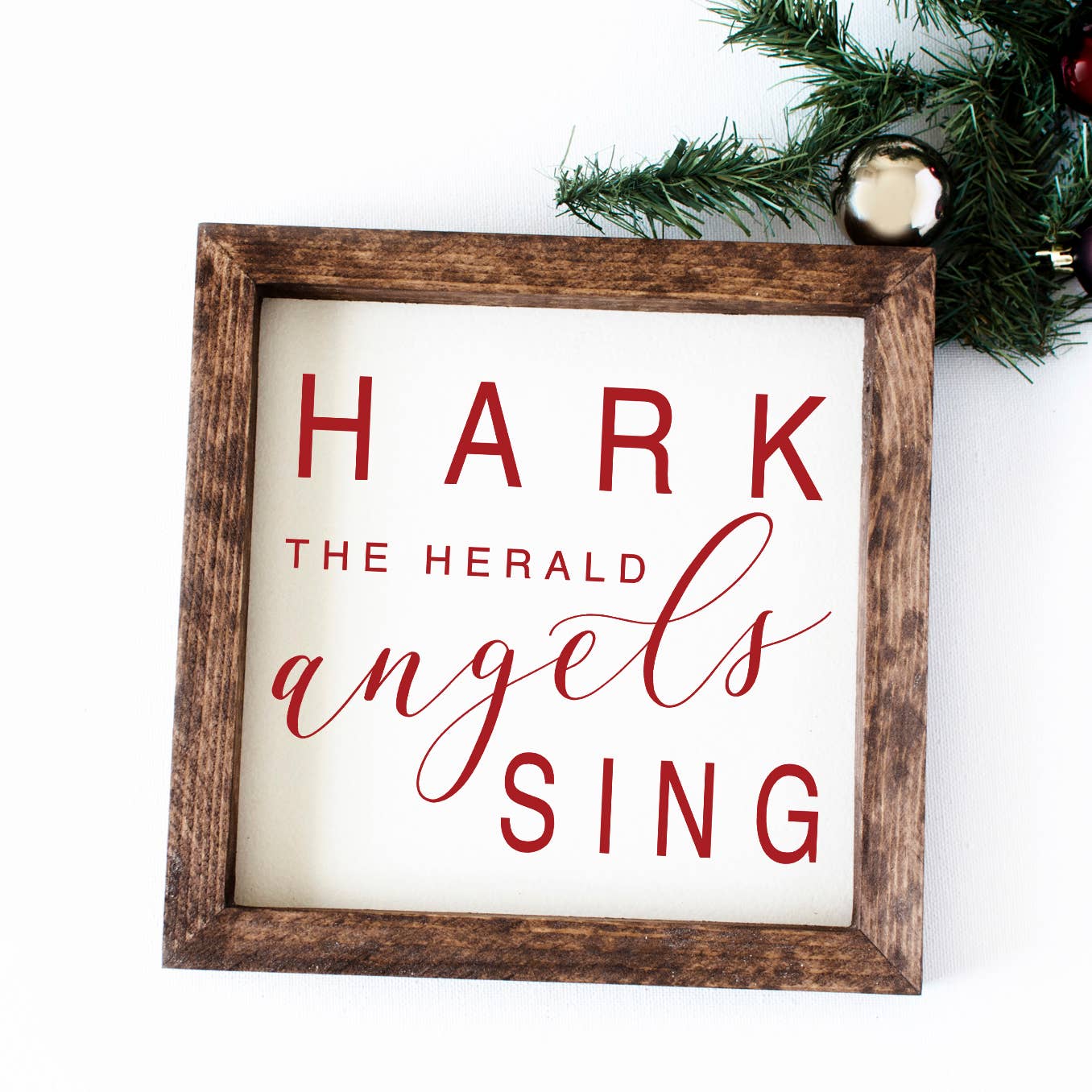 Charming Wood Home - Wholesale Wall Sign - Hark the Herald Angels Sing Painted Wood Sign0
