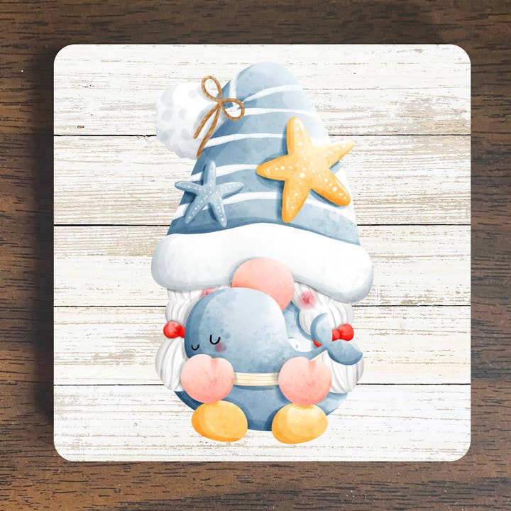 Nautical Gnome Magnet with Whale for wholesale by Zen and Meow