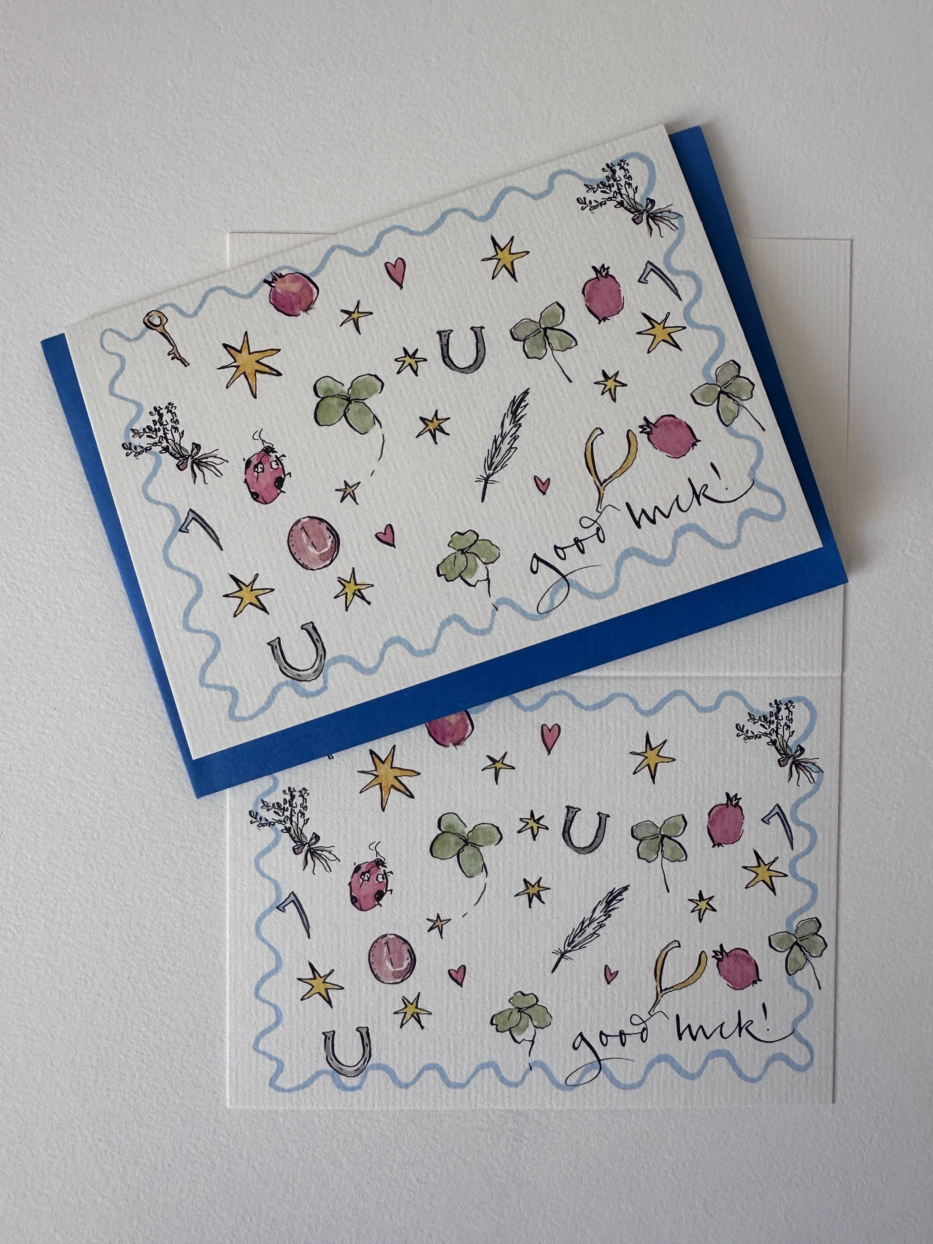 Edinburgh Letters – wholesale Good Luck card – Good Luck card2