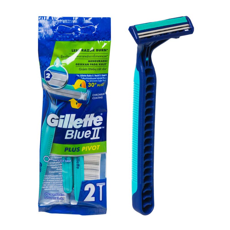 Deluxe Import Trading - Wholesale Razor - Men's - 2pk Gillette Blue II Pivot Razor0