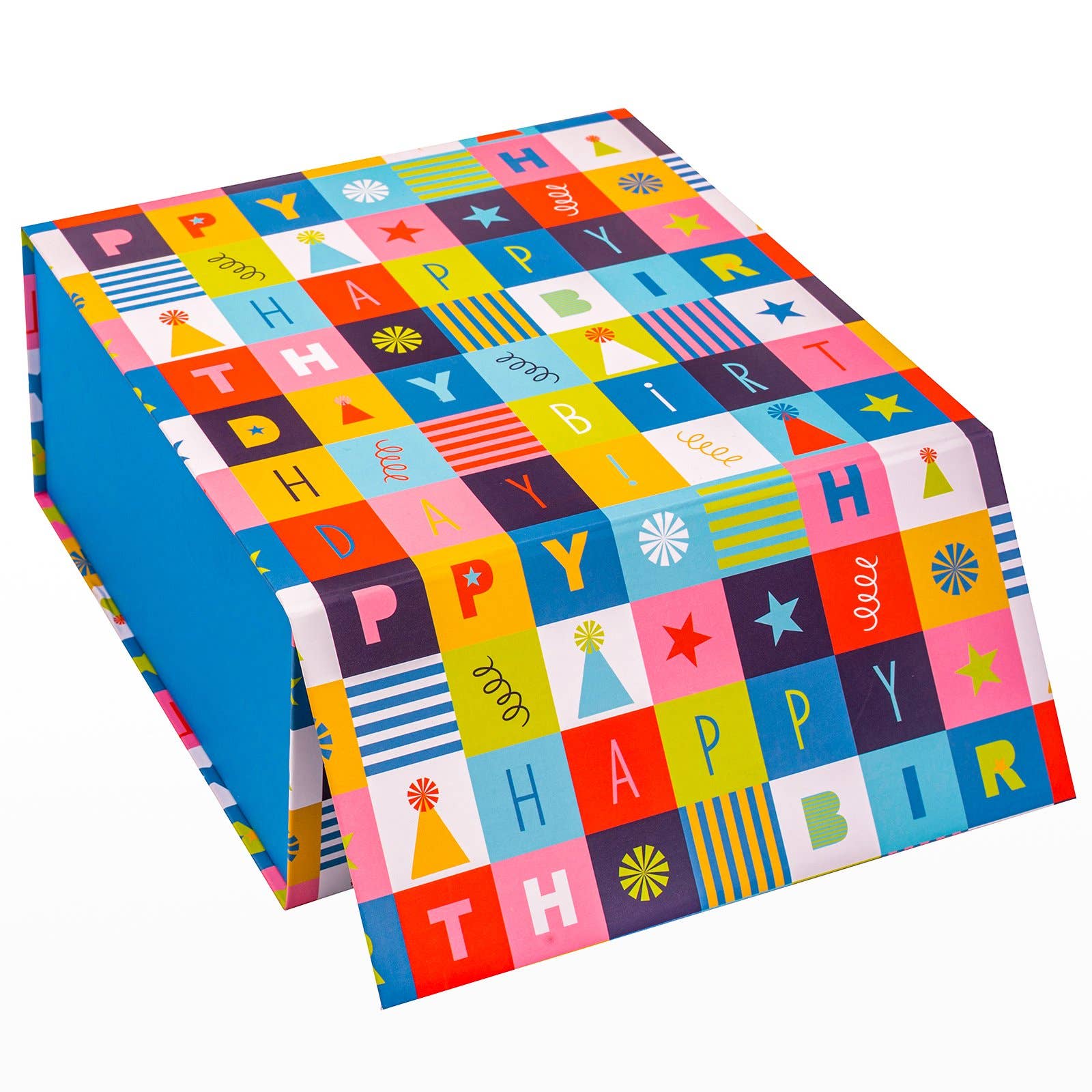 LA Ribbons Wholesale – Engroshandel Gaveæske – 20 cm x 20 cm x 10 cm sammenklappelig gaveæske med 2 stk. hvidt silkepapir og magnetisk firkantet klaplåg | Firkantet blokering3