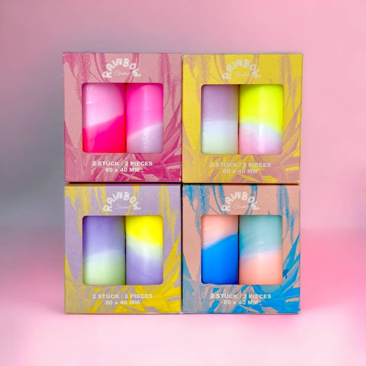 Pink Stories - Wholesale Pillar Candle - Rainbow Studio * Bonny2