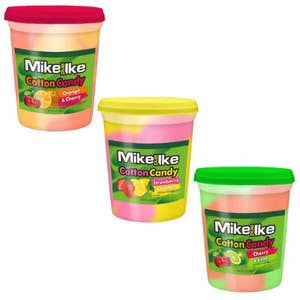 Long Island Candy Factory - Wholesale Cotton Candy - MIke & Ike Cotton Candy Tubs 3 Flavor Variety pack 2oz 3ct0
