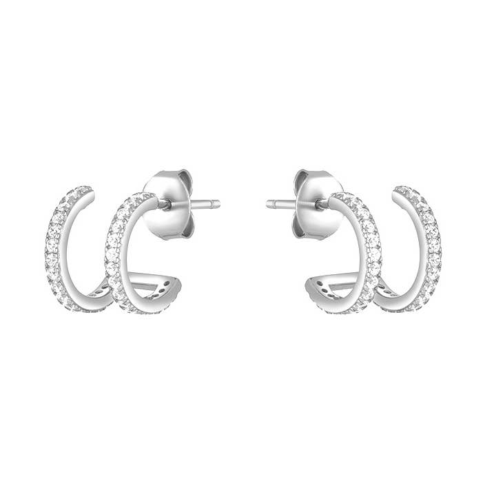 DELANEY HUGGIES PRATA por atacado de fyb jewelry