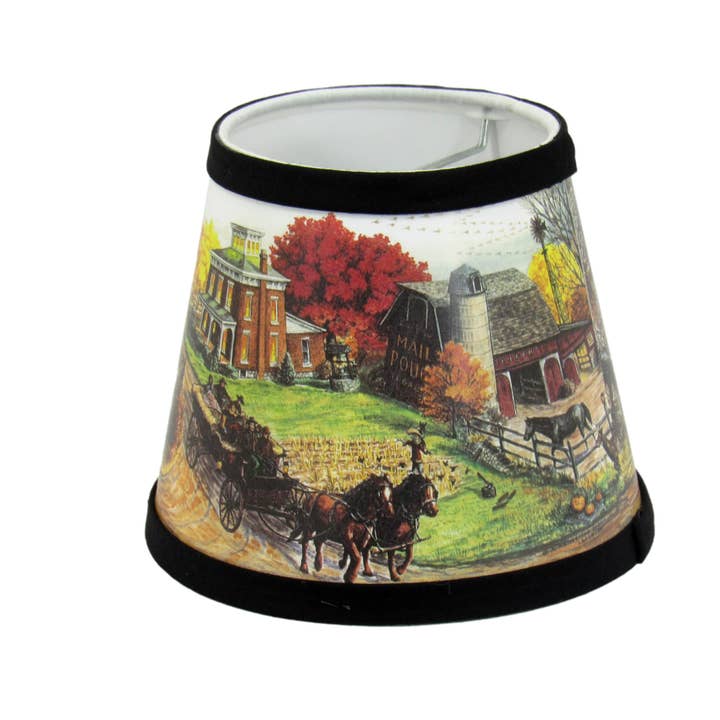 Albert Estate Ltd - Wholesale Lamp Shade - 6" Fall Candle Clip Paper Lamp Shade