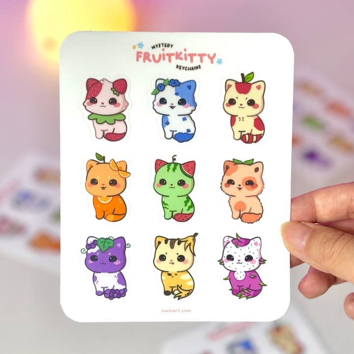 FruitKitty Waterproof Sticker sheet for wholesale by owloArt