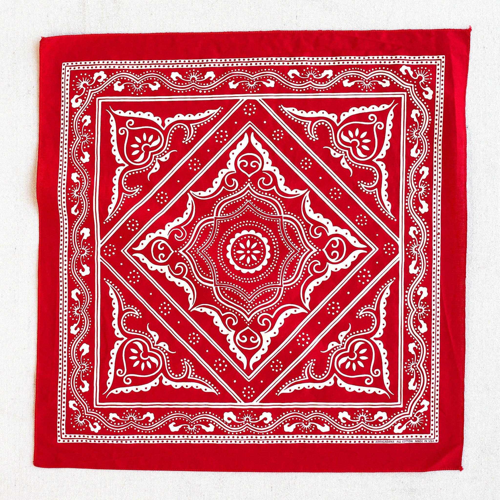 Abracadana - Wholesale Bandana - Unisex - Western Bandana- Red3