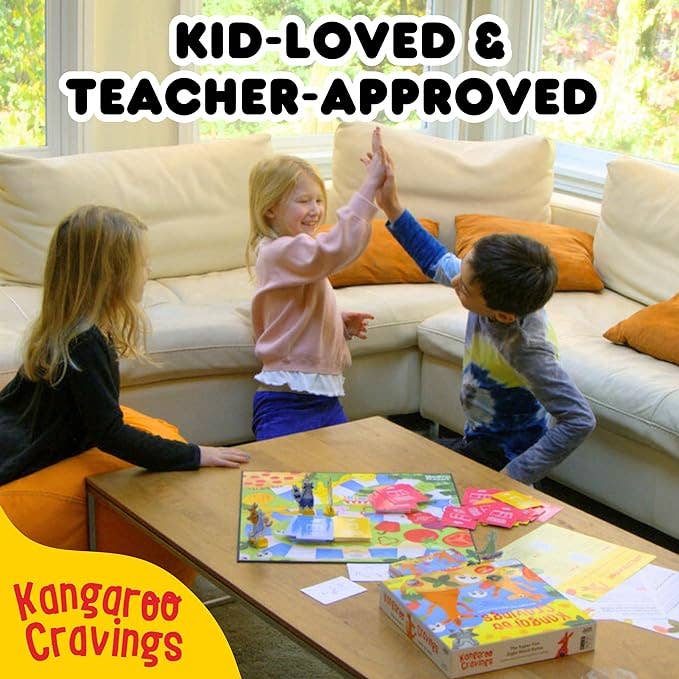 Clever Noodle - Wholesale Board Game - Kangaroo Cravings. A learn-to-read board game.2