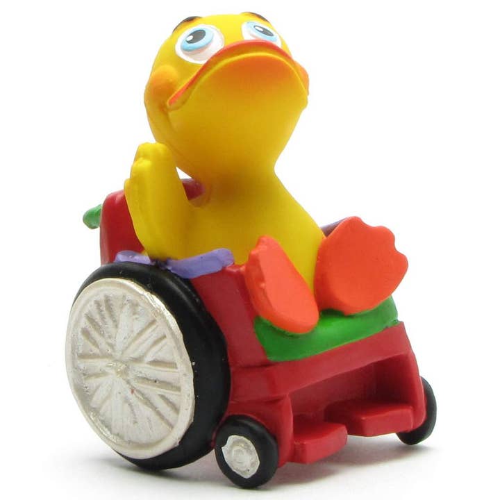 Duckshop - Wholesale Bath Toy - Baby - Rubber Duck Wheelchair - Rubber Duck
