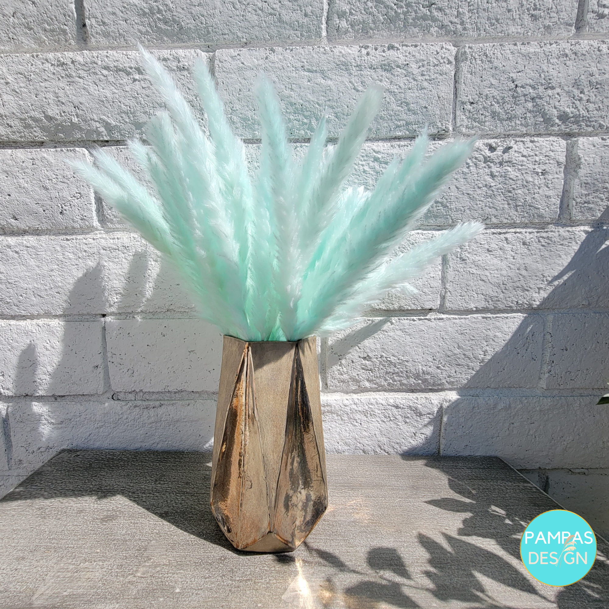 Pampas Design - Venta al por mayor Flores secas/prensadas - 30 Tallos de Pasto Pampas Azul Claro6