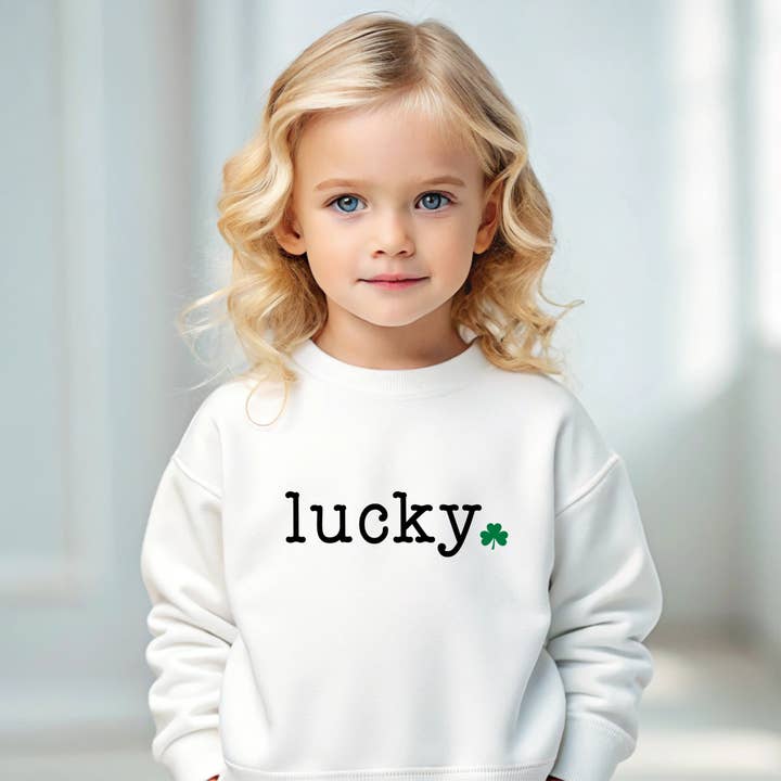 Bump & Beyond Designs - Wholesale Shirt - Kids - Toddler and Kids, Lucky, St. Patrick's Day Sweatshirt
