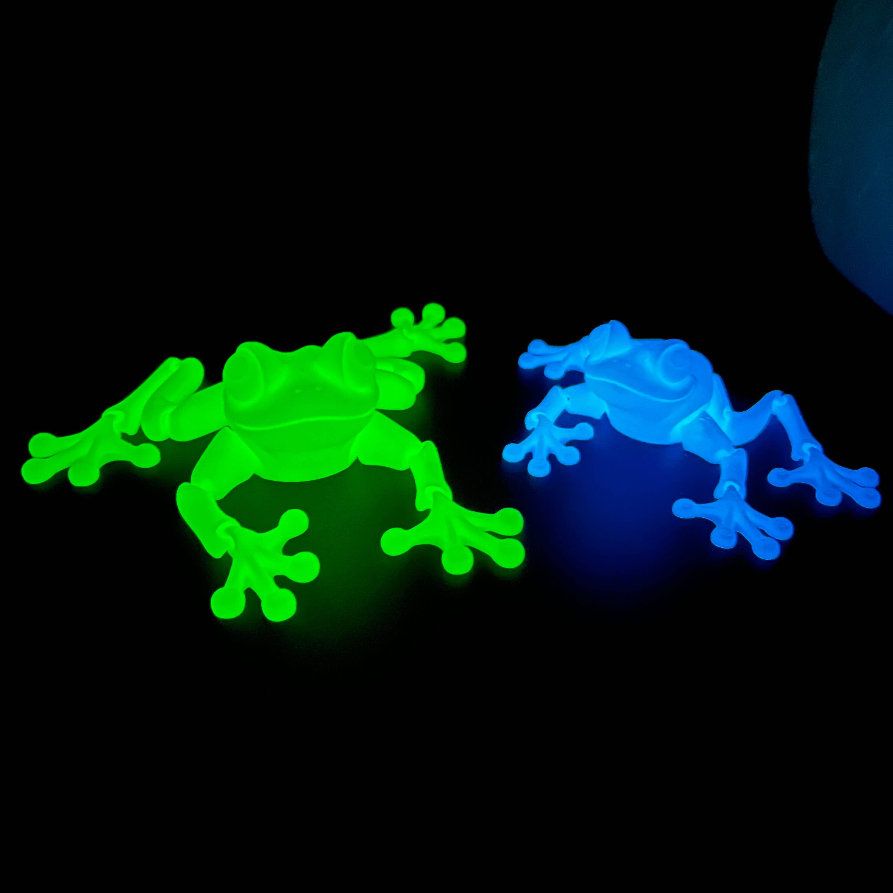 NumanPrints - Vente Fidget/jouet anti-stress – enfant - Options qui brillent dans le noir grâce à l'impression 3D de Flexi Frog !3