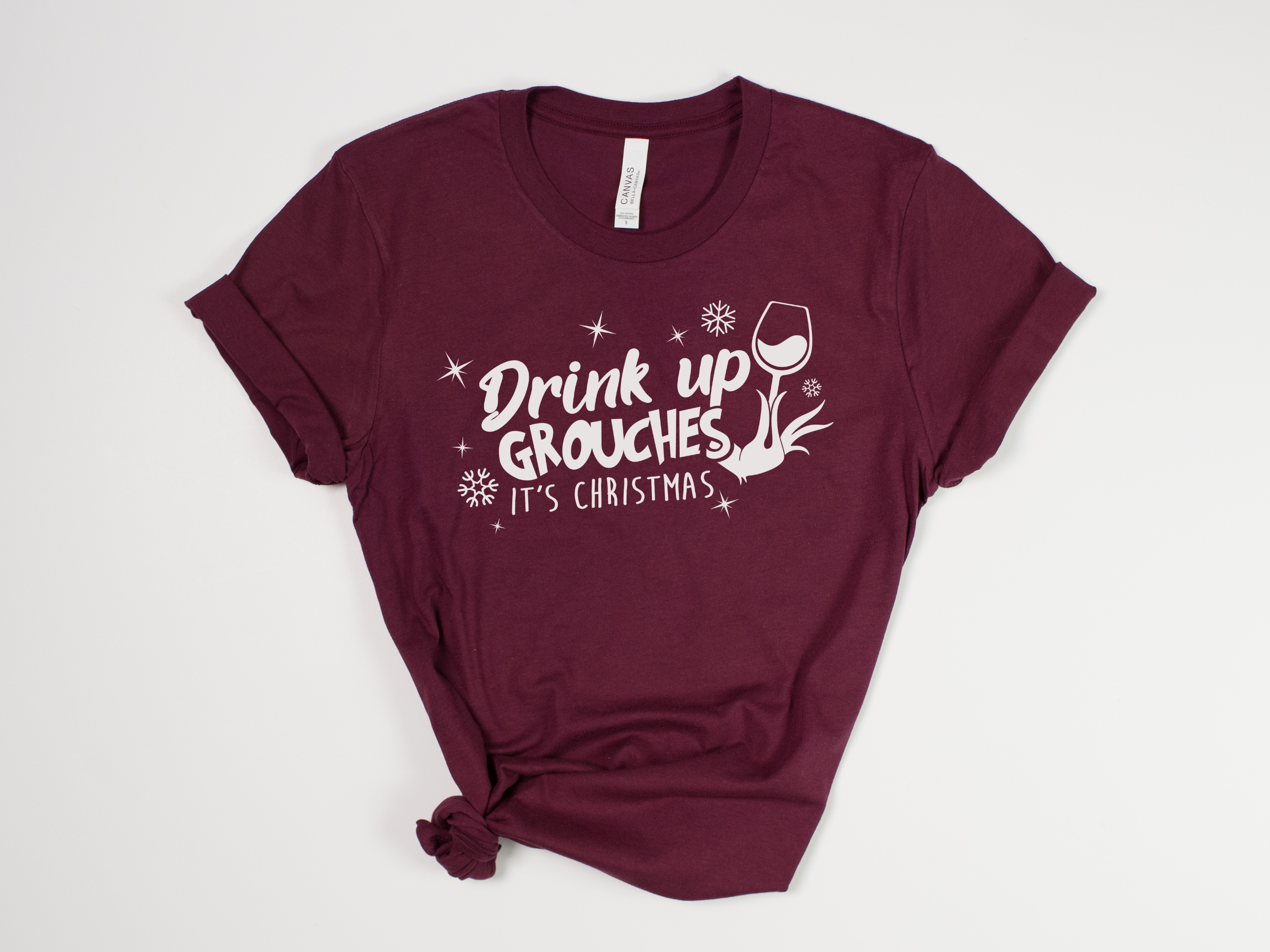 Stiles Tee Co. - Wholesale T-Shirt (Graphic) - Unisex - Christmas T-Shirt – Drink Up Grouches – Retro Vintage Tee5
