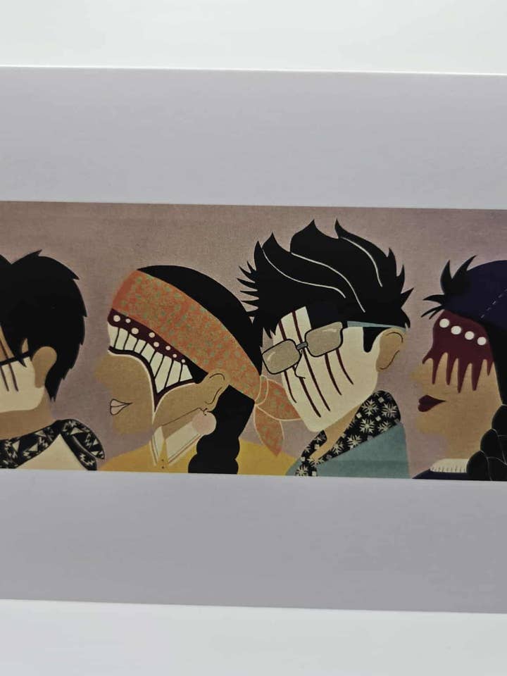 Warpath Drummers - 5x7 Blank Card for wholesale by 10 Buffalos Art