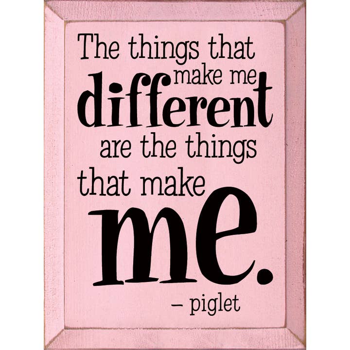 Panneau en bois de cochon « The Things That Make Me Different » pour la vente par SAWDUST CITY