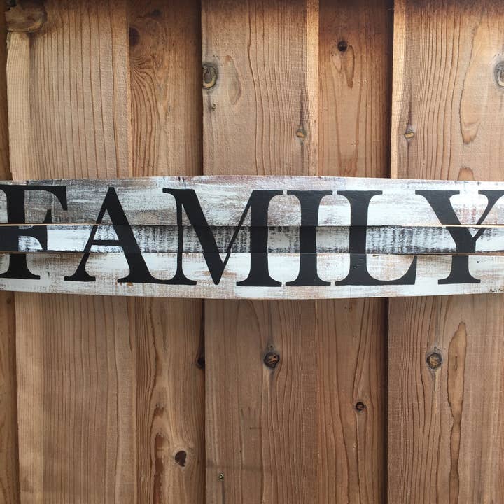 Martellas Custom Wine Barrel Art, LLC - Wholesale Sign - Family Wine Barrel Wall Hang2