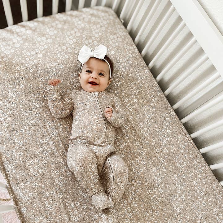 Little Joy Co. - Wholesale Cot/Crib Sheets - Dainty Ditsy Bamboo Crib Sheet12