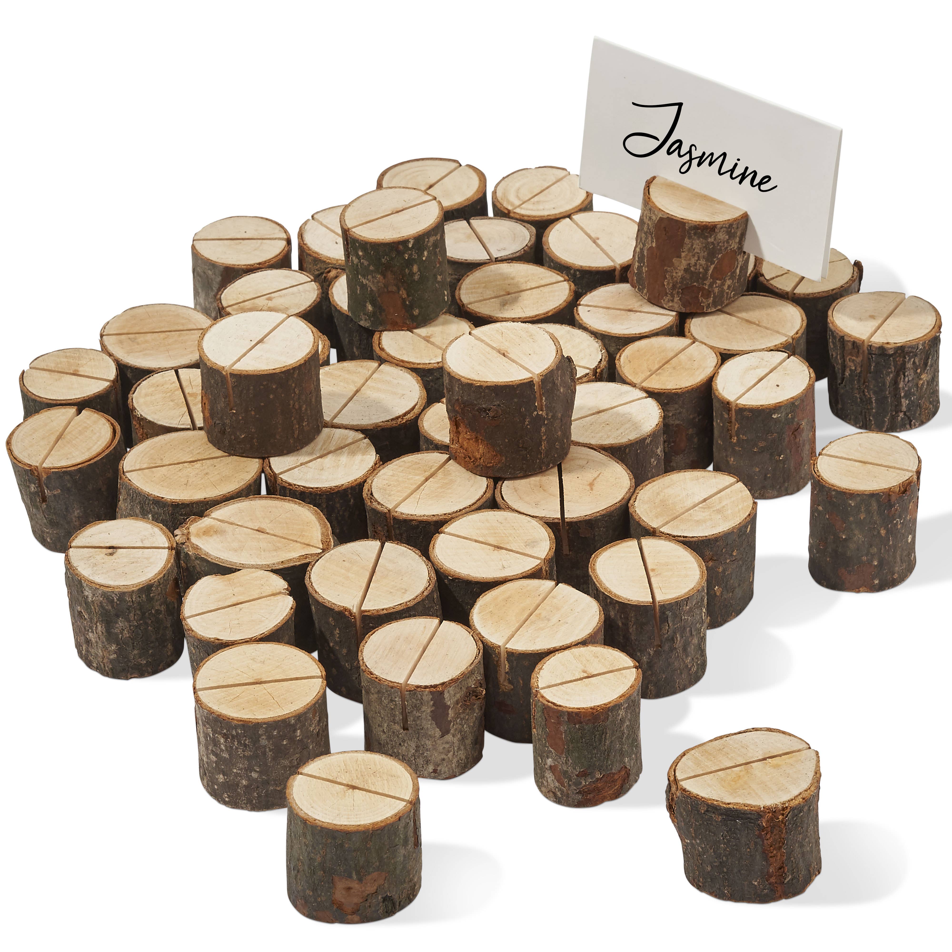 The Twiddlers - Wholesale Place Card / Place Holder - 50 Pine Wood Table Place Card Name Holders for Weddings4