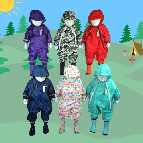 Wootie – wholesale Rain suit – Kids – WOOTIE Waterproof Rain Suits / 6 Colors1