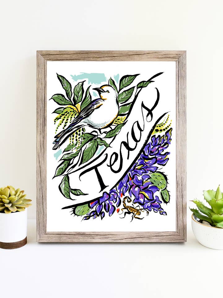 The Lone Star State Art Print | Texas for wholesale by Flourish Creative