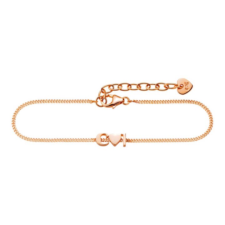 925 sterling silver rose gold-plated bracelet “cai” for wholesale by caï