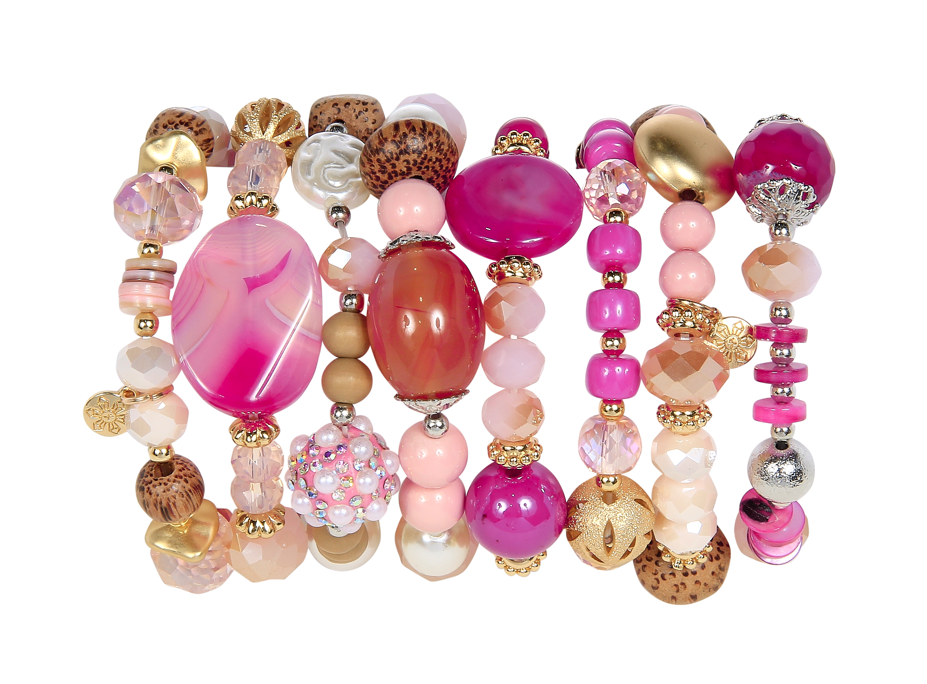 Kaleidoscope Accessories - Wholesale Jewelry Set - 1/2 Stax Assortment Refill Bracelets - 16 Pieces5