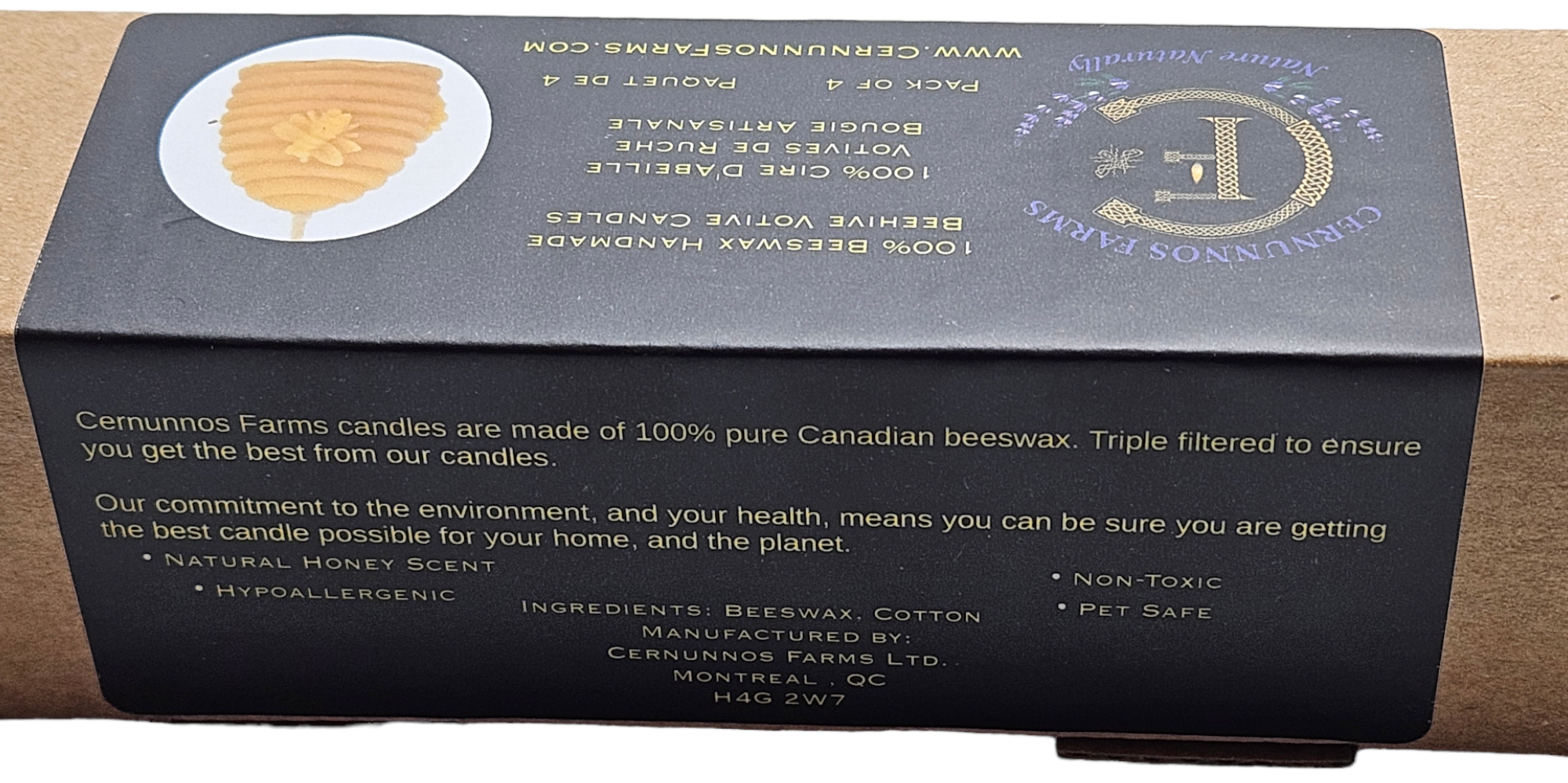 Cernunnos Farms - Wholesale Novelty Candle - Bee Hive Votive Candle 4 pack2