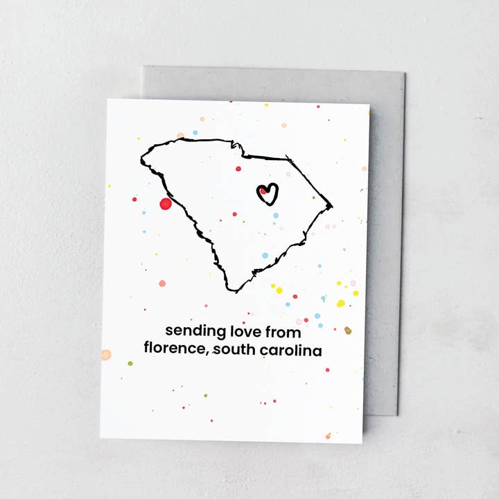South Carolina State Handgeschilderde Kaart (Aanpassen!) voor wholesale door Beau Paper Co.