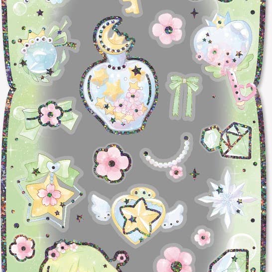 51031 AUTOCOLLANTS PRINCESSE BRILLANTS VERTS pour la vente par BCmini