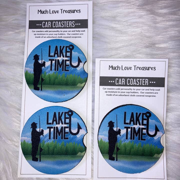 Lake Time Car Coaster for wholesale by Much Love Treasures