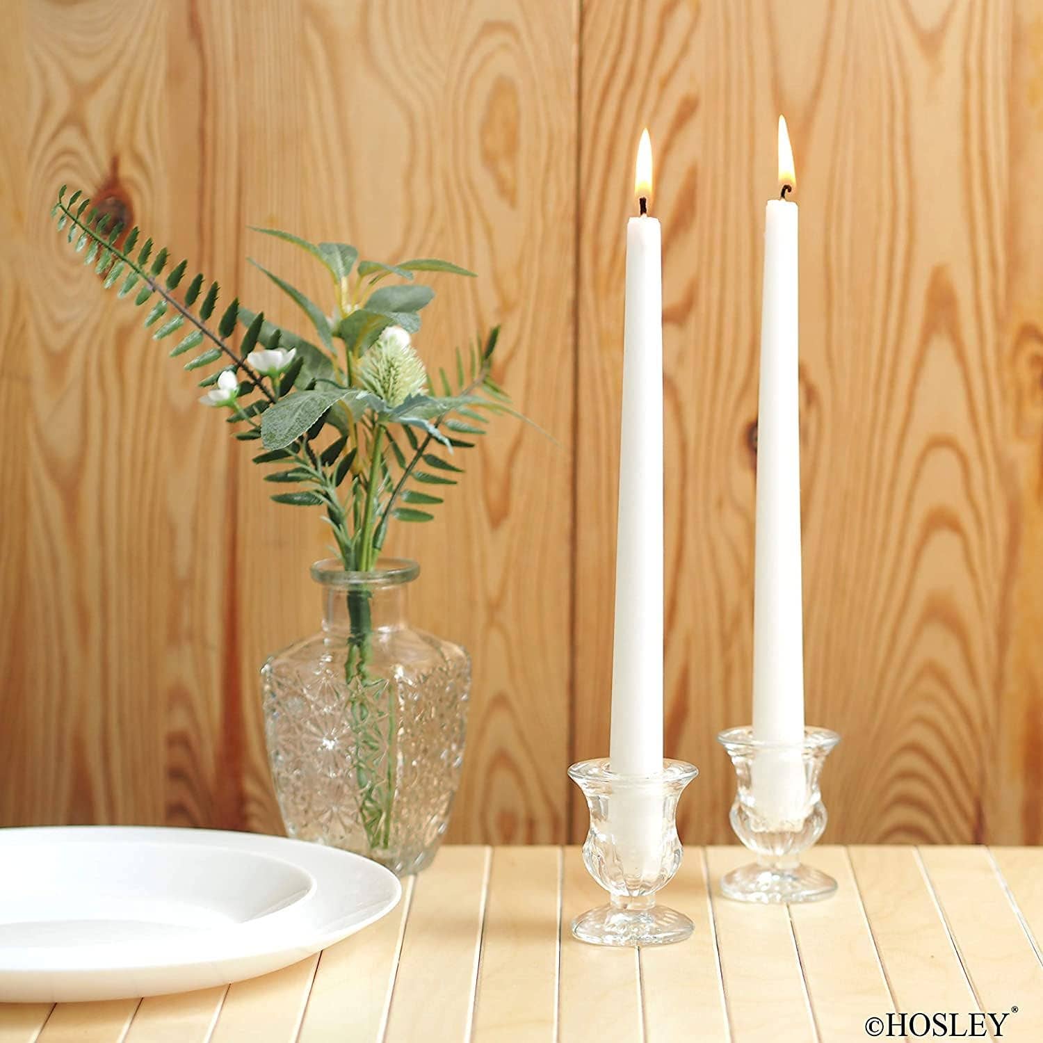 Hosley - Vente Bougeoirs - Porte-conique en verre Hosley® Set-24 2,5 pouces H5