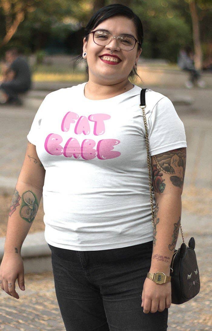 Chiaralascura - Wholesale Screen Printed T-Shirt - Unisex - Fat Babe -T-shirt unisex in cotone biologico2