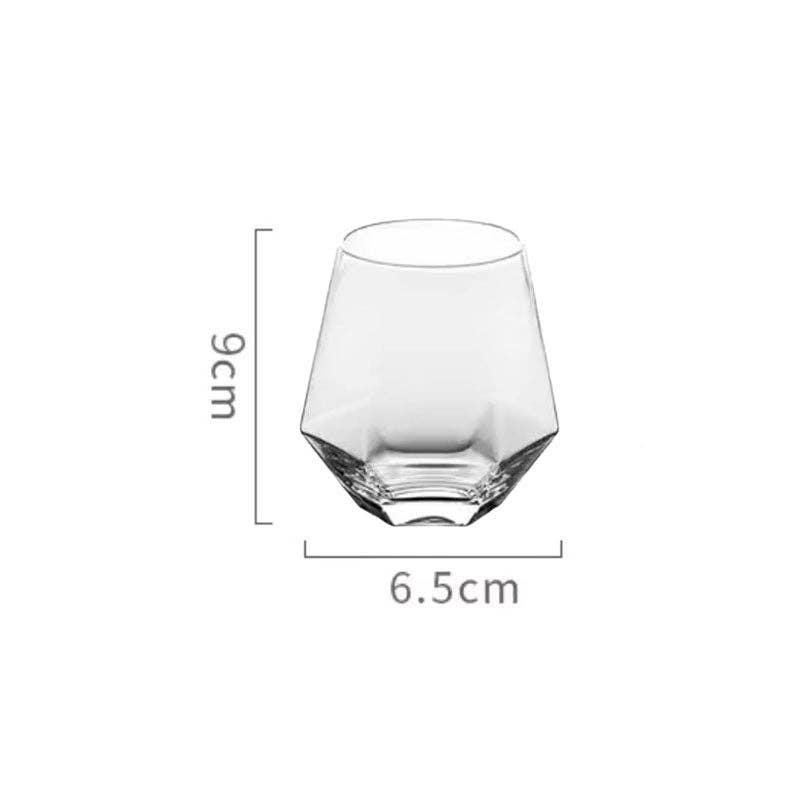 Kiyo Home - Wholesale Drinking Glass/Cup - Glass Drinkware 5-Piece Set | Hexagonal Glassware Set5