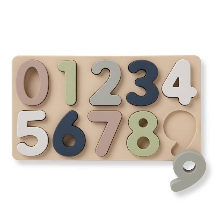Ali+Oli - Wholesale Puzzle - Kids - Large Soft Silicone Number Puzzle (11-pc) for Toddlers