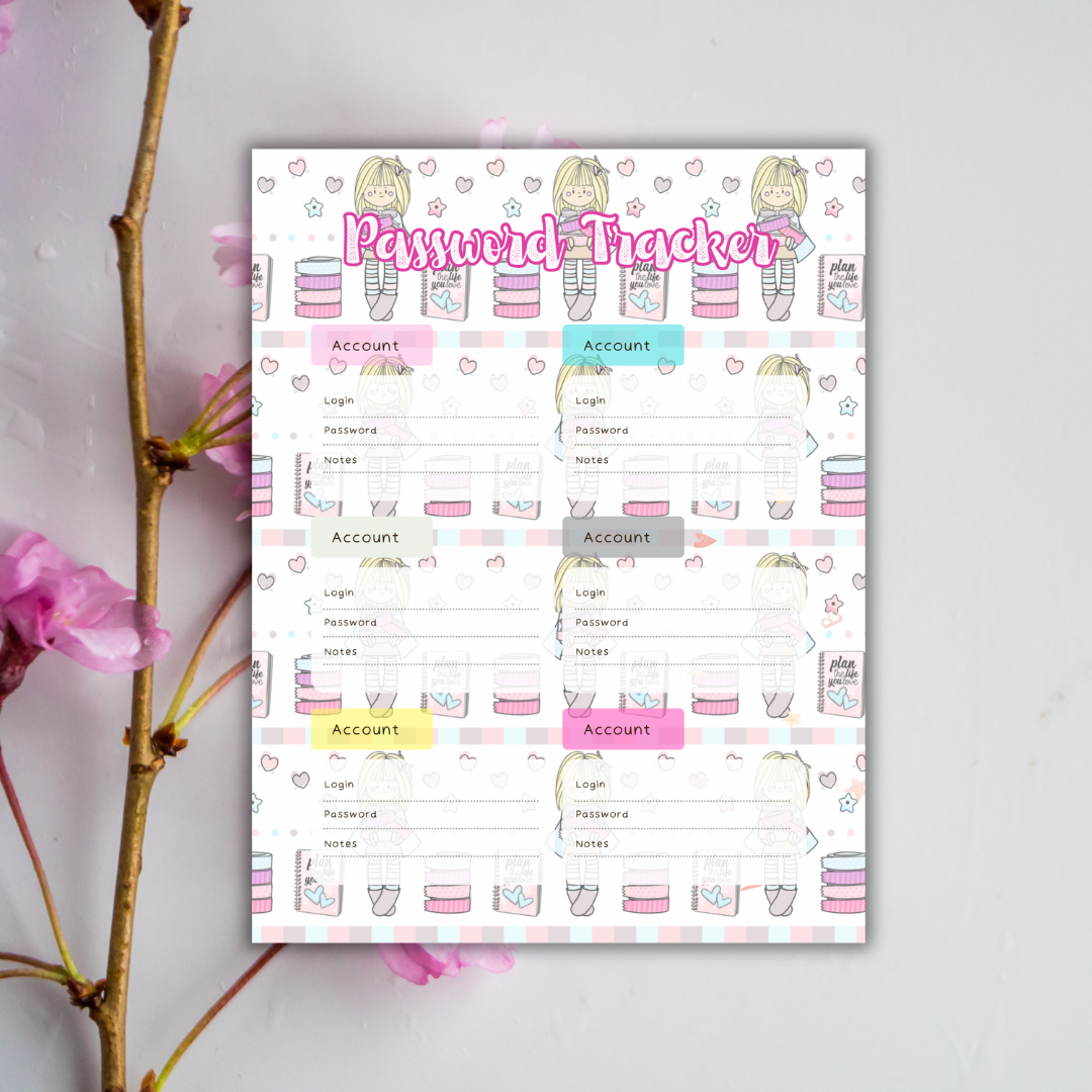 Missh Shop - Wholesale Journal/Diary - Password Tracker 20 pages 160 passwords5