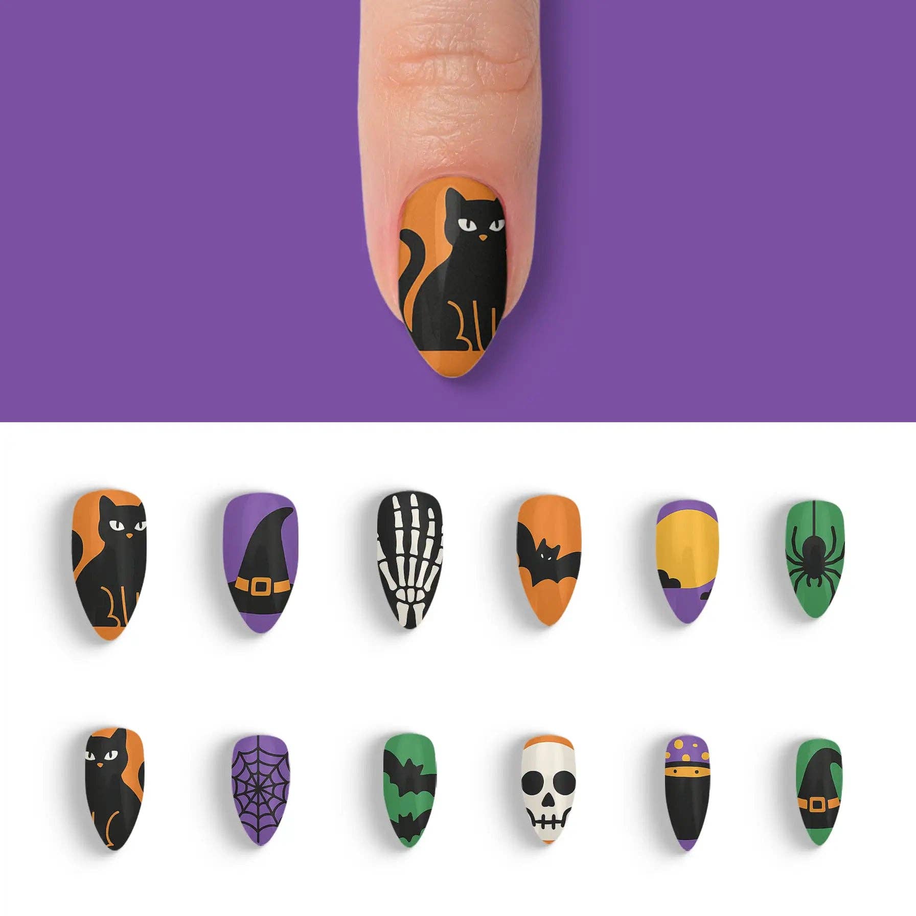 FYNE BODY - Wholesale Press-on/fake nails - Eclipse Enchantment Black Halloween Press-On Nails1